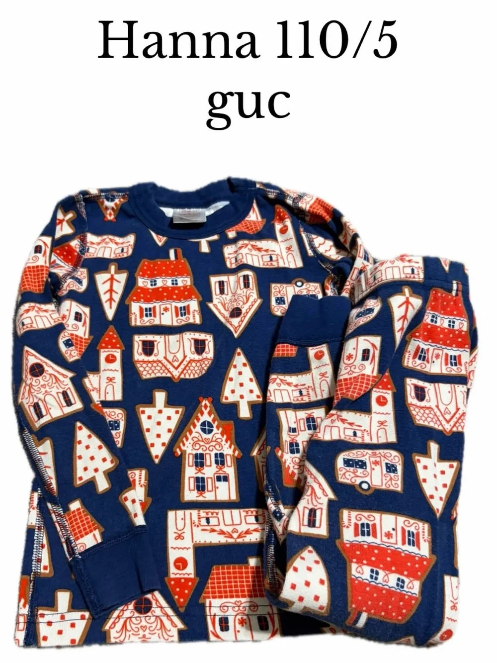 Hanna Andersson size 5 gingerbread house pajamas